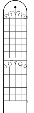 4 Pack Metal Garden Trellis For Climbing Plants Outdoor 86.7'' X 19.7'' Rustproof Plant Support Rose Trellis Netting Trellis Black Black Iron