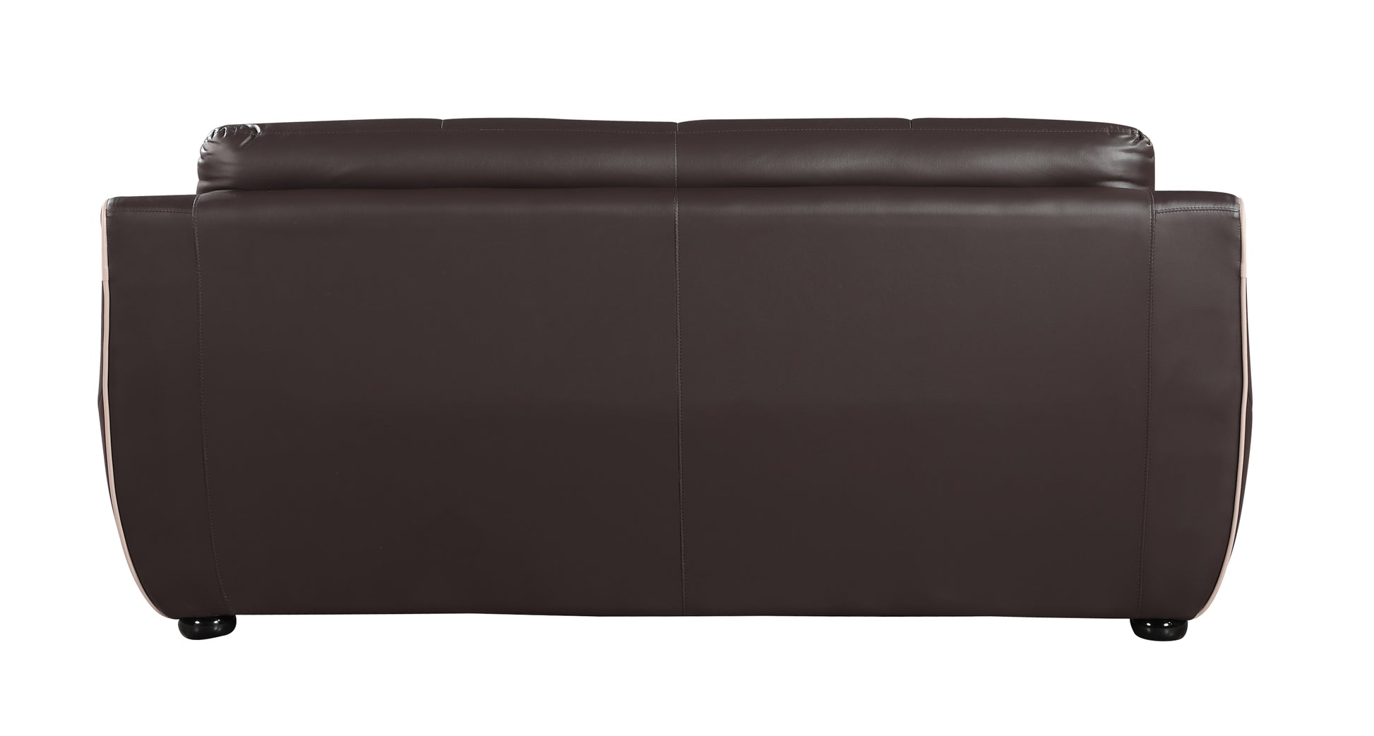 Genuine Leather Sofa Brown Foam Leather