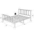 Metal Platform Bed Frame With Headboard And Footboard,Sturdy Metal Frame, No Box Spring Needed Full Full Black Metal