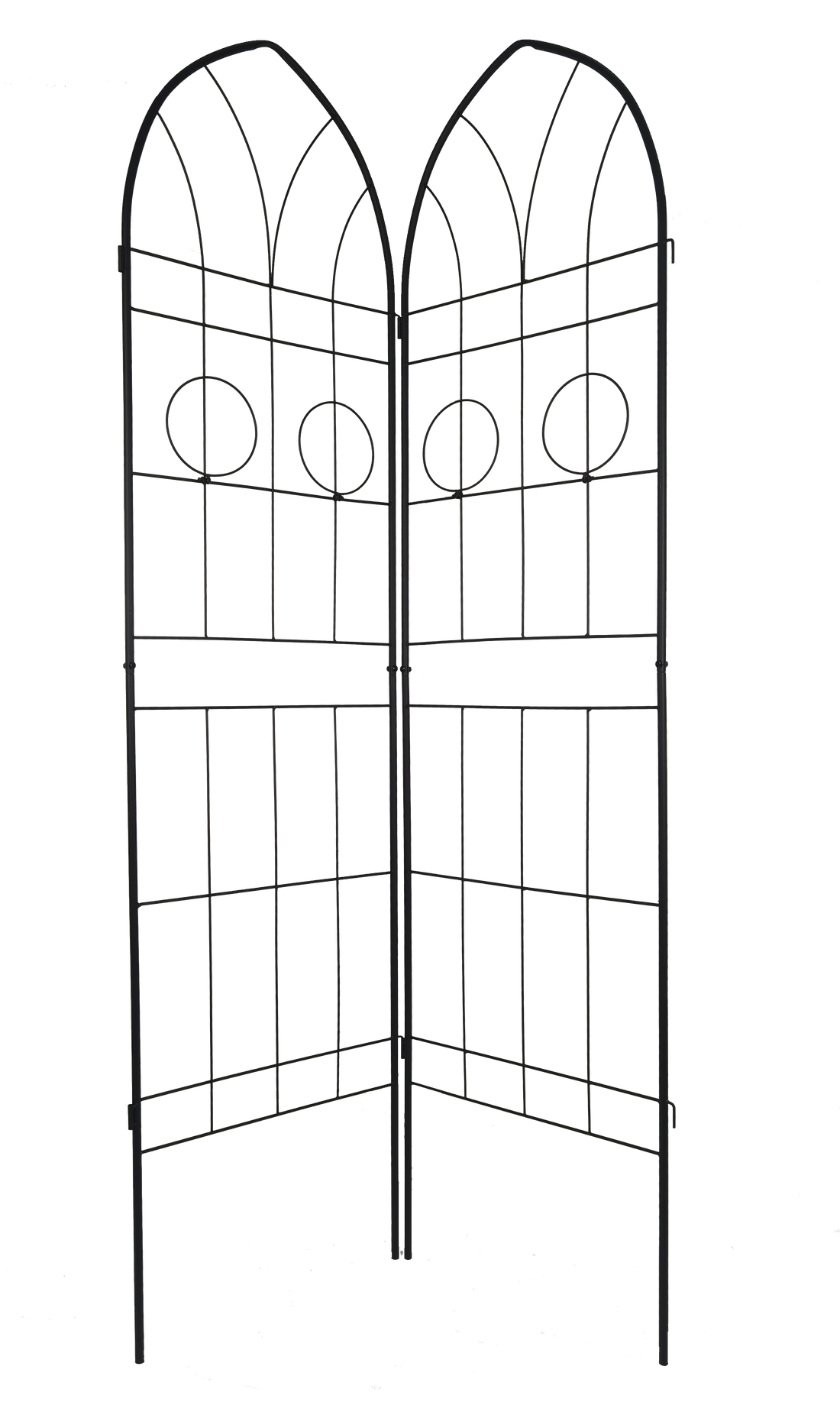 2 Pack Metal Garden Trellis 78.7" X 19.7" Rustproof Trellis For Climbing Plants Outdoor Flower Support Black Black Iron