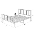 Metal Platform Bed Frame With Headboard And Footboard,Sturdy Metal Frame,No Box Spring Needed Queen Queen Black Metal