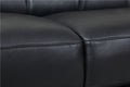 Top Grain Italian Leather Sofa Black Foam Leather