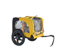 Yellow Outdoor Heavy Duty Foldable Utility Pet Stroller Dog Carriers Bicycle Trailer Yellow Oxford Fabric Steel