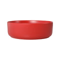 Ceramic Circular Vessel Bathroom Sink Art Sink Red Ceramic