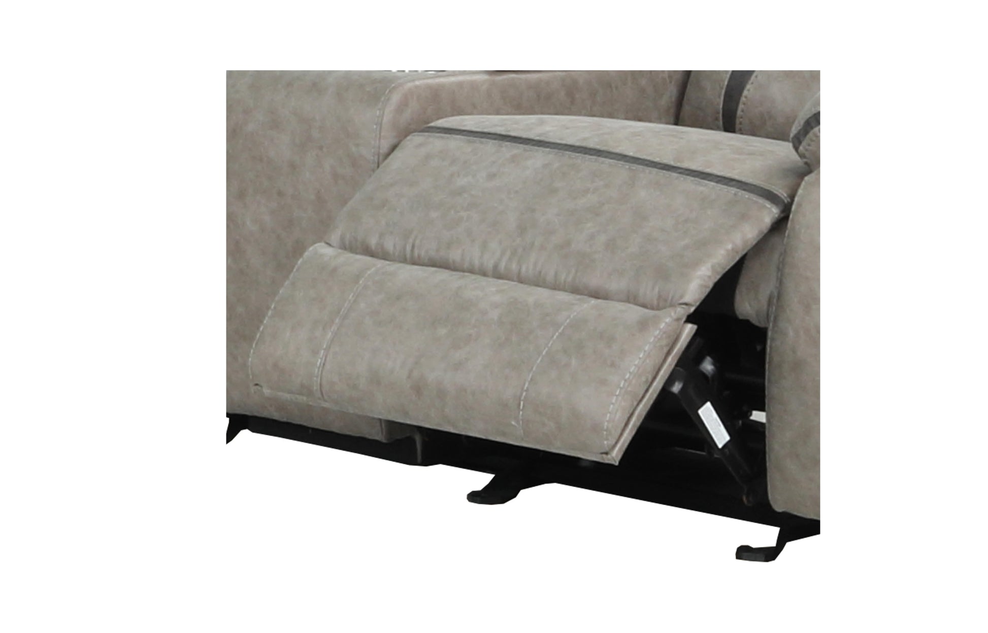 Denali Faux Leather Upholstered 3 Pc Sofa Set Made With Wood Finished In Gray Gray Faux Leather Metal Primary Living Space Medium Soft Cushion Back Contemporary,Modern Solid Wood Mdf Wood 6 Seat
