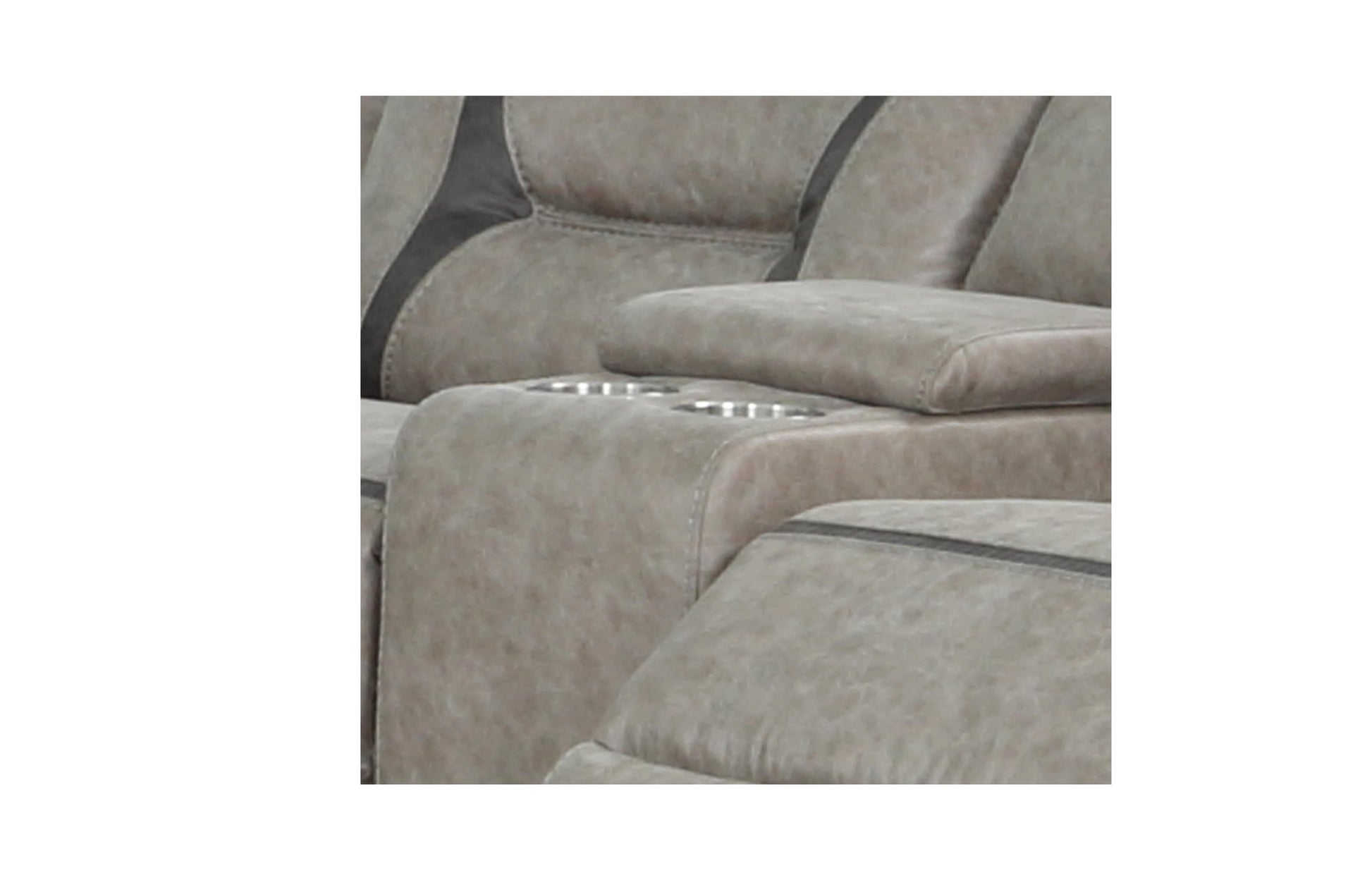 Denali Faux Leather Upholstered 3 Pc Sofa Set Made With Wood Finished In Gray Gray Faux Leather Metal Primary Living Space Medium Soft Cushion Back Contemporary,Modern Solid Wood Mdf Wood 6 Seat