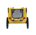 Yellow Outdoor Heavy Duty Foldable Utility Pet Stroller Dog Carriers Bicycle Trailer Yellow Oxford Fabric Steel