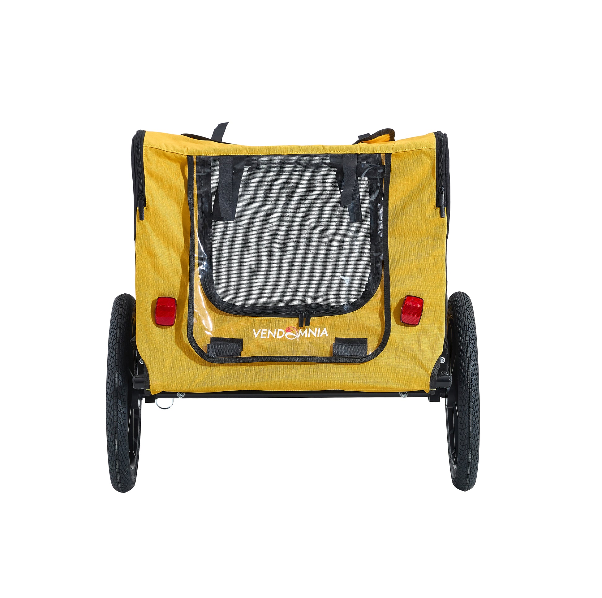 Yellow Outdoor Heavy Duty Foldable Utility Pet Stroller Dog Carriers Bicycle Trailer Yellow Oxford Fabric Steel