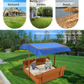 Wood Sandbox With Cover, Sand Box With 2 Bench Seats For Aged 3 8 Years Old, Sand Boxes For Backyard Garden, Sand Pit For Beach Patio Outdoor Natural Wood Brown Solid Wood