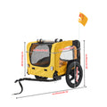 Yellow Outdoor Heavy Duty Foldable Utility Pet Stroller Dog Carriers Bicycle Trailer Yellow Oxford Fabric Steel
