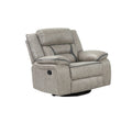 Denali Faux Leather Upholstered 3 Pc Sofa Set Made With Wood Finished In Gray Gray Faux Leather Metal Primary Living Space Medium Soft Cushion Back Contemporary,Modern Solid Wood Mdf Wood 6 Seat