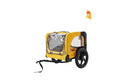 Yellow Outdoor Heavy Duty Foldable Utility Pet Stroller Dog Carriers Bicycle Trailer Yellow Oxford Fabric Steel