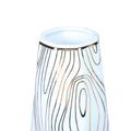 White Ceramic Vase With Gold Wood Grain Design Elegant And Versatile Home Decor White Ceramic