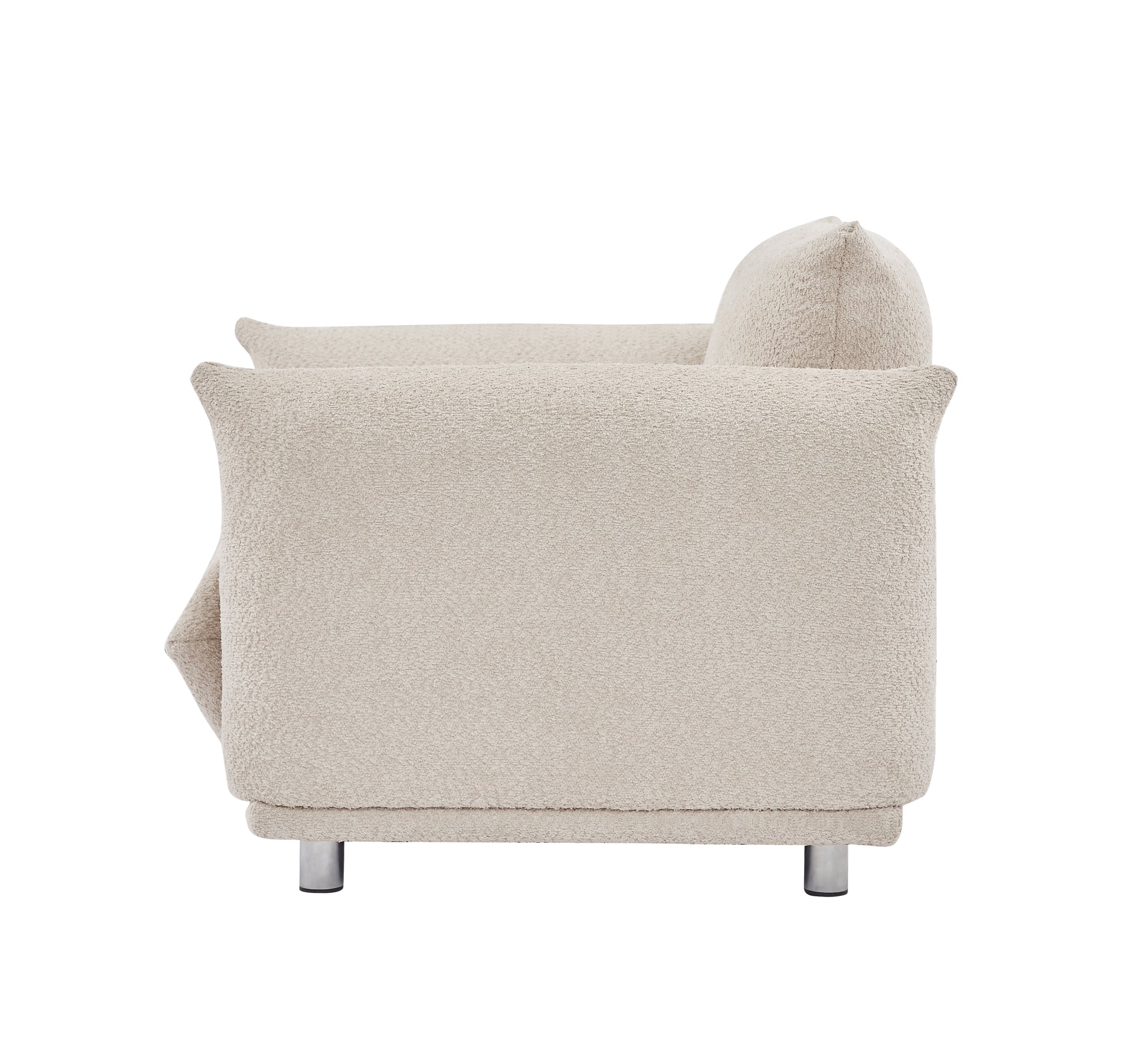 Sherpa Accent Chair Single Sofa 42"W Accent Chair For Bedroom Living Room Apartment, Camel Camel Foam Fabric