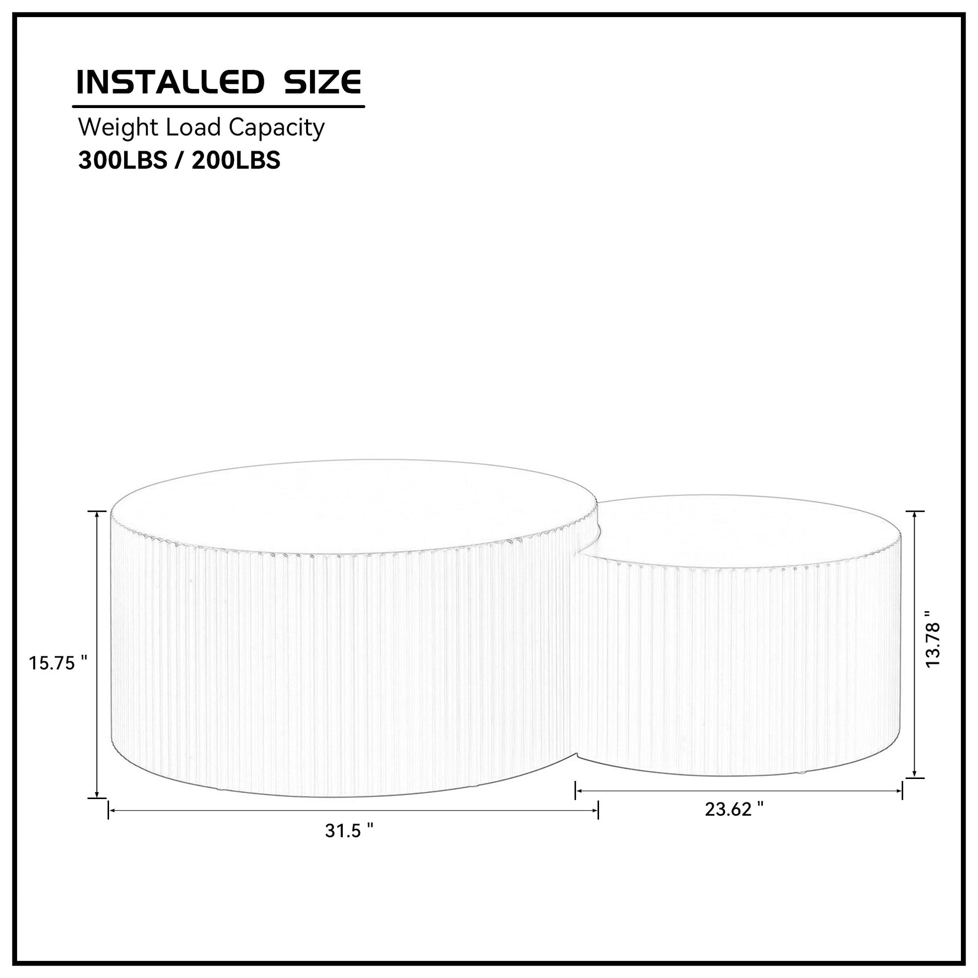Handcrafted Relief Mdf Nesting Table Set Of 2, Round And Half Moon Shapes, Brown, No Need Assembly Dark Brown Mdf