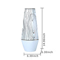 White Ceramic Vase With Gold Wood Grain Design Elegant And Versatile Home Decor White Ceramic