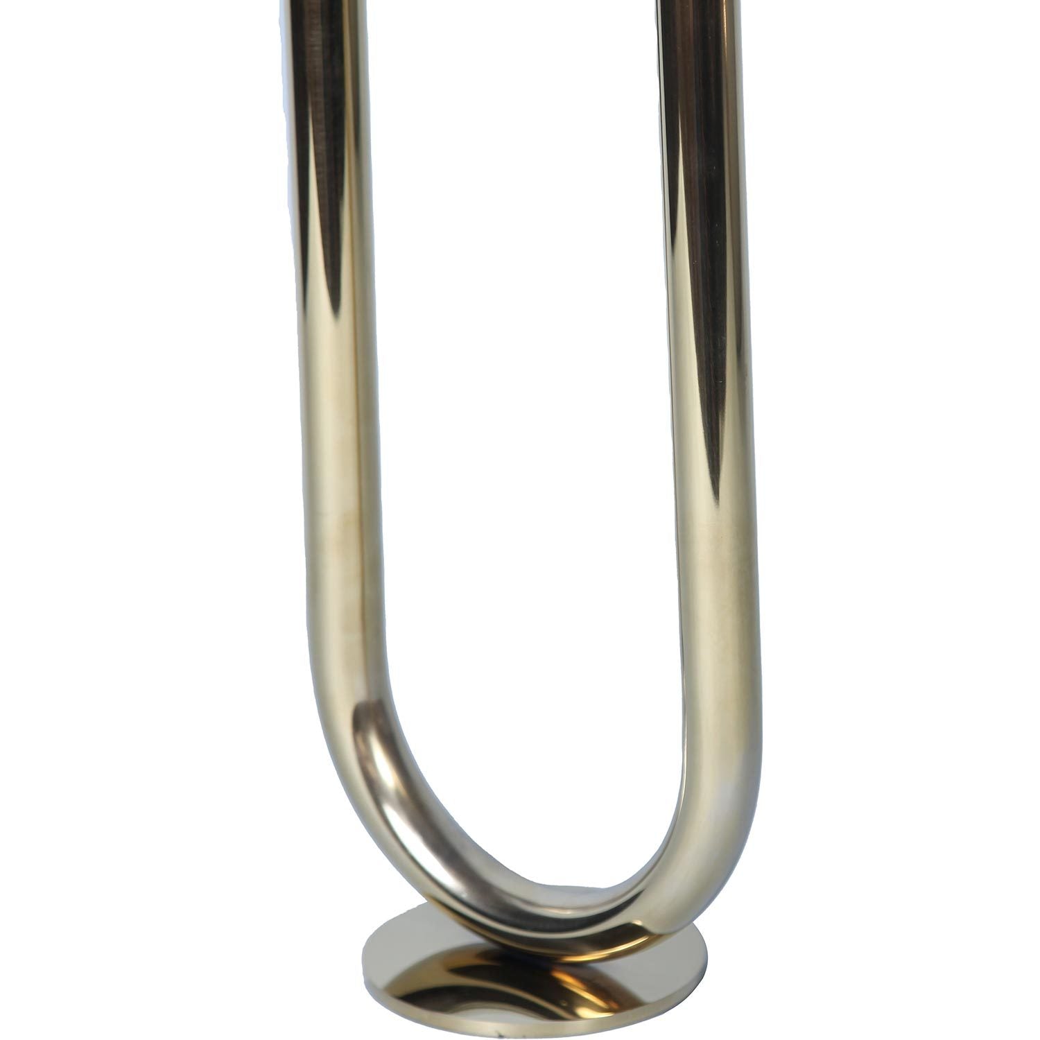 Modern U Shaped 7"L X 4.5"W X 12"H Candle Holder In Gold Gold Stainless Steel