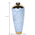 Elegant Celadon Marble Ceramic Vase With Gold Accents Timeless Home Decor Marble Ceramic