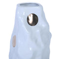 Modern And Elegant White Ceramic Vase With Gold Design White Ceramic