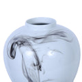 Marble Ceramic Decorative Jar With Removable Lid Marble Ceramic