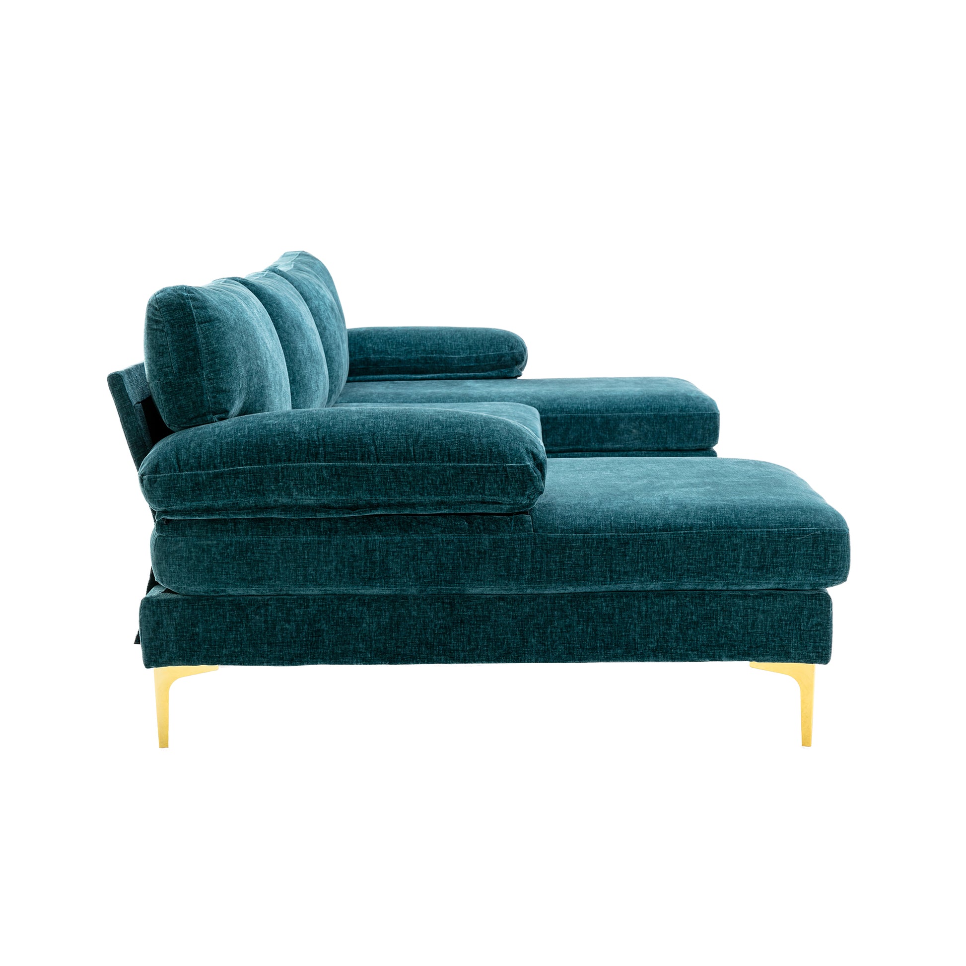 Coolmore Accent Sofa Living Room Sofa Sectional Sofa Teal Blue Polyester