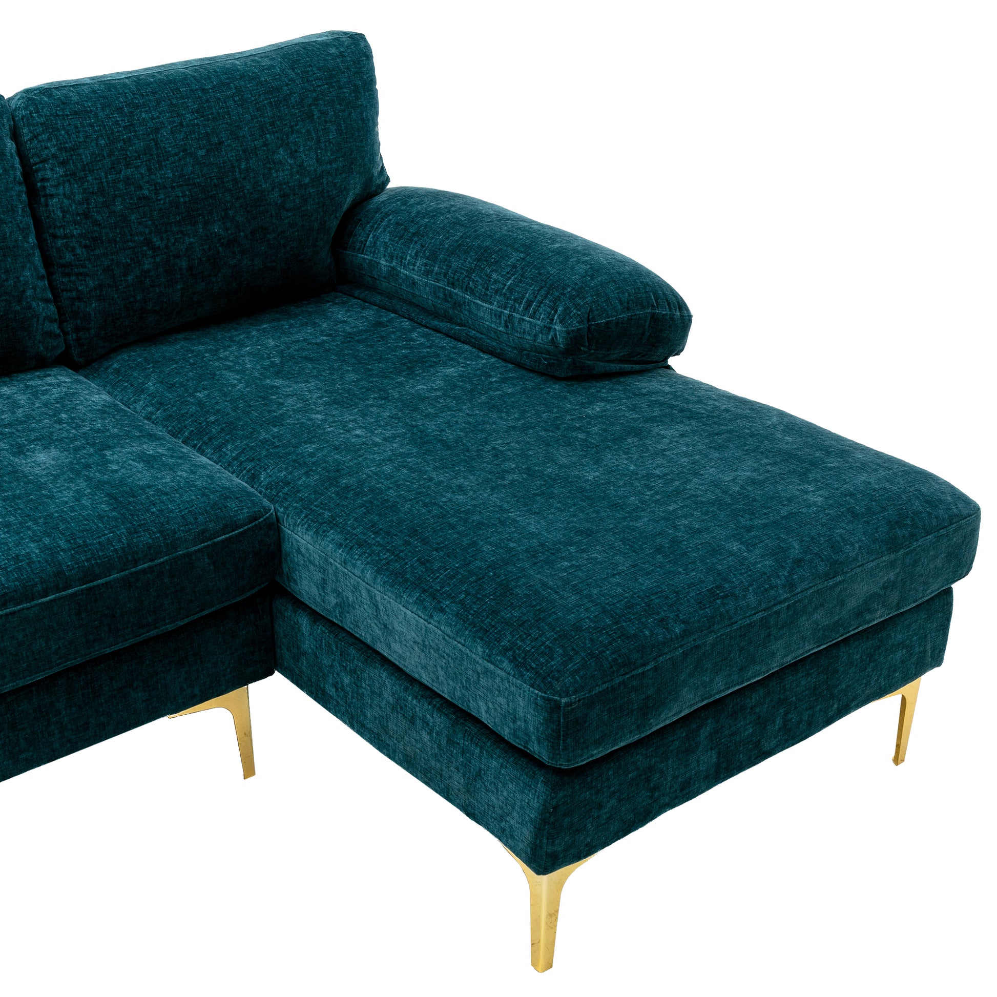 Coolmore Accent Sofa Living Room Sofa Sectional Sofa Teal Blue Polyester