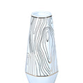 White Ceramic Vase With Gold Wood Grain Design Elegant And Versatile Home Decor White Ceramic