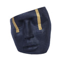 Ceramic Face Sculpture Vase In Black With Gold Accent Unique And Eye Catching Home Decor Black Ceramic