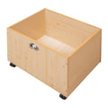 Twin Size Loft Bed Wood Bed With Two Storage Boxes Natrual Old Sku: Lp000075Aam Natural Solid Wood