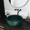 Ceramic Circular Vessel Bathroom Sink Art Sink Green Ceramic