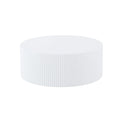 Contemporary Round Coffee Table With Handcrafted Relief, 35.43Inch, Whtie White Minimalist,Modern Mdf