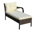 Outdoor Patio Furniture Sets 2 Piece Conversation Set Wicker Ratten Sectional Sofa With Seat Cushions Beige Cushion Brown Rattan