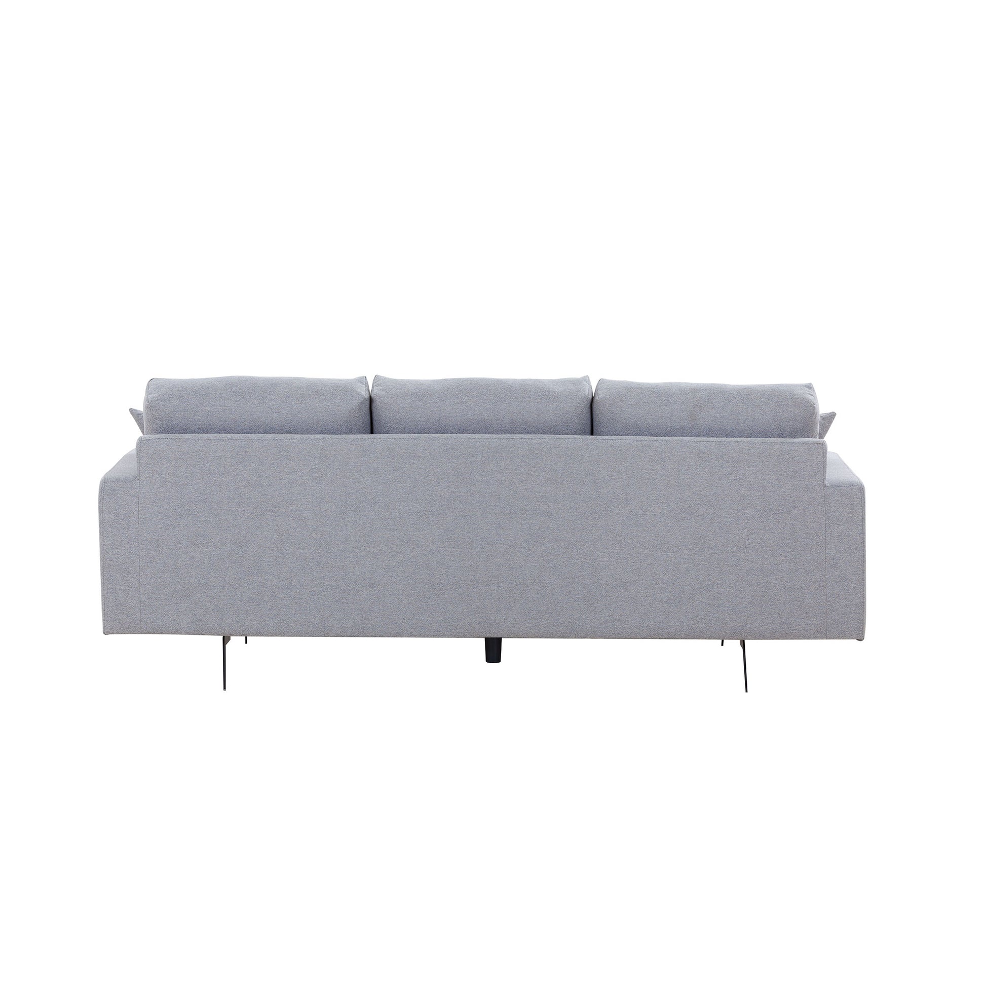 Modern Three Seat Sofa Couch With 2 Pillows, Light Grey Perfect For Every Occasion Light Grey Fabric