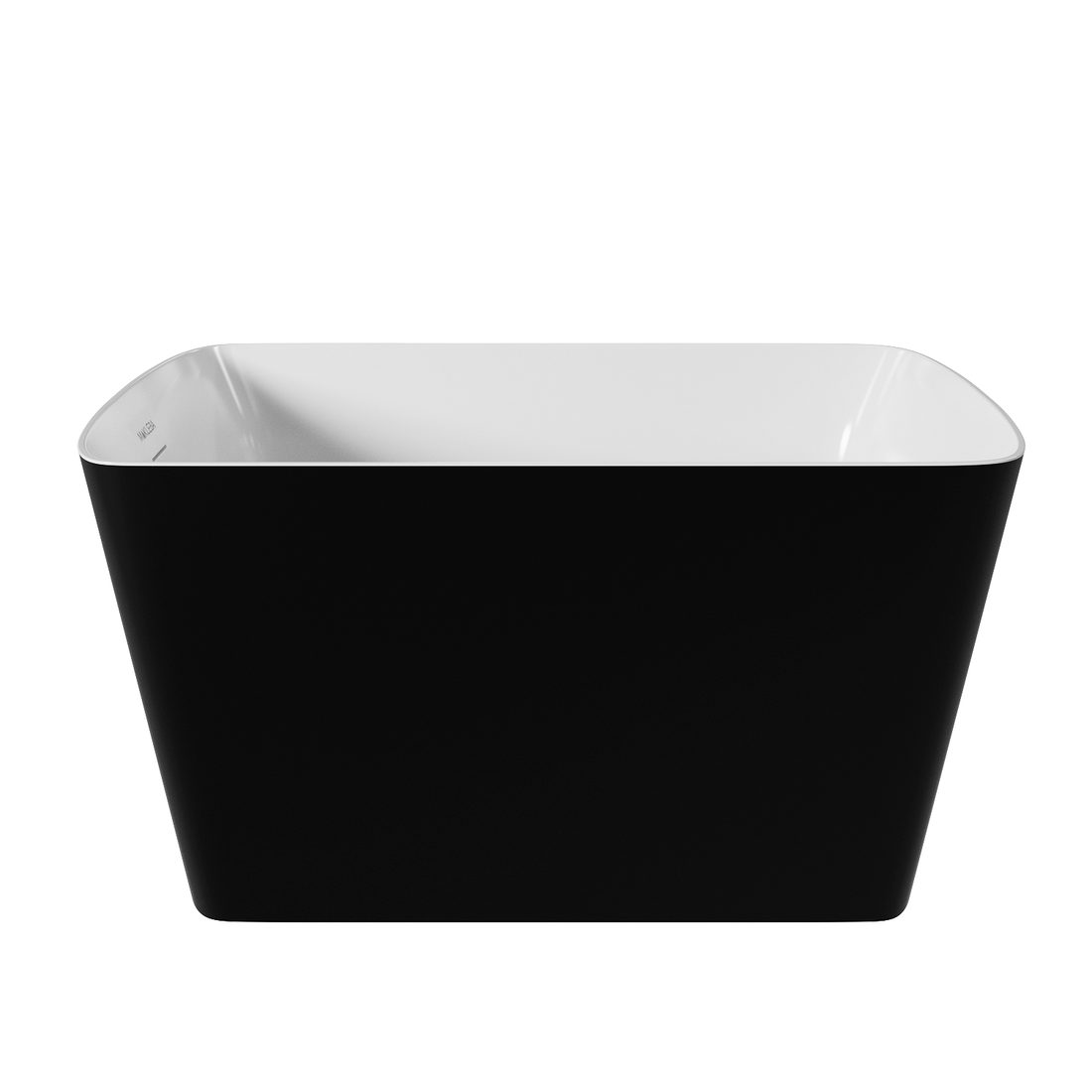 47" 100% Acrylic Freestanding Bathtub,Contemporary Soaking Tub,Matte Black Bathtub Matte Black Acrylic