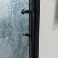 36 In. To 37 3 8 In. X 72 In Semi Frameless Pivot Shower Door In Matte Black With Clear Glass Matte Black Aluminium