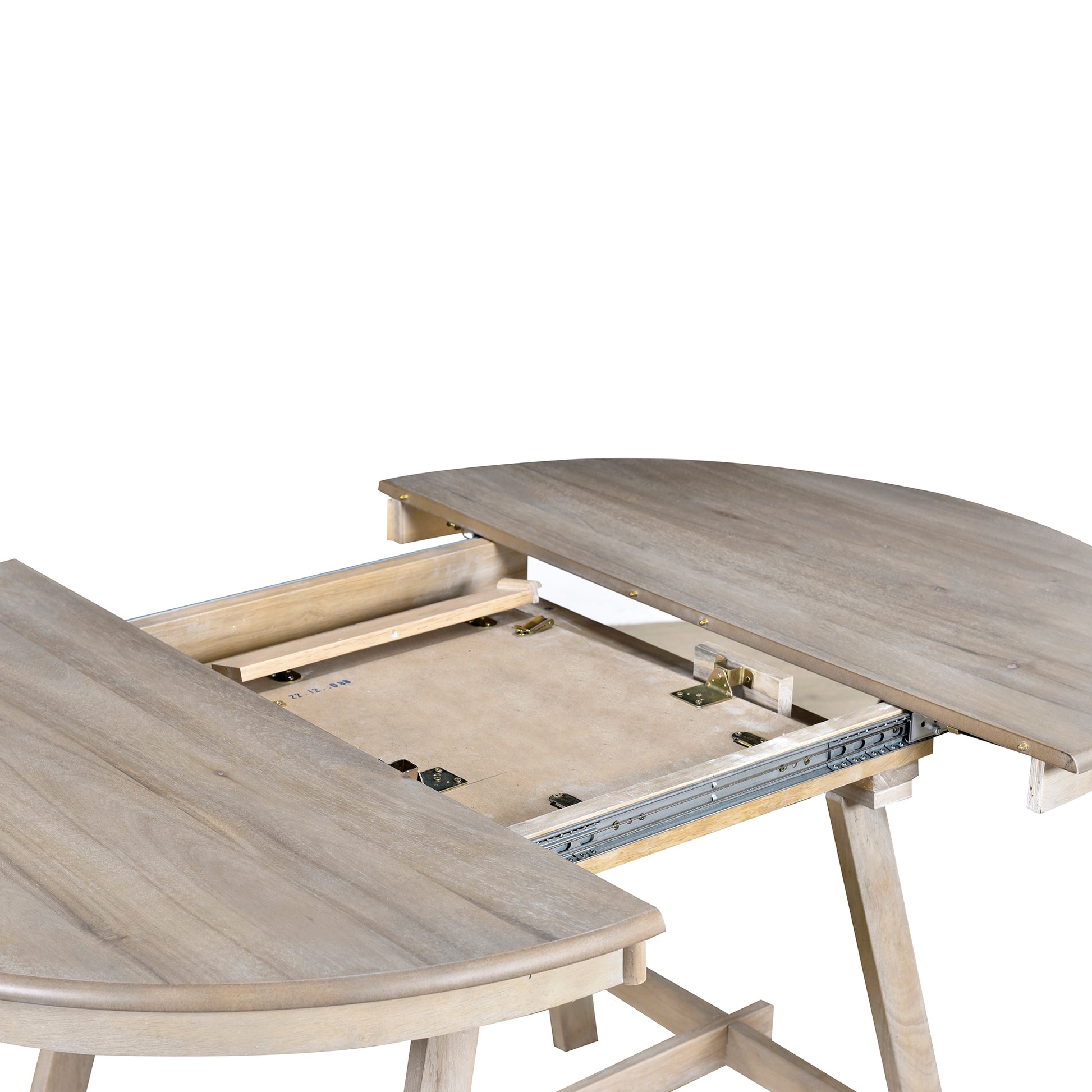Wood Dining Table Round Extendable Dining Table For Dining Room Natural Wood Wash Natural Wood Wash Solid Wood