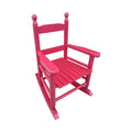 Children'S Rocking Rose Red Chair Indoor Or Outdoor Suitable For Kids Durable Rose Red Solid Wood