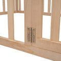 Full Size Wood Daybed Frame With Fence, Natural Old Sku:Wf289662Aam Natural Solid Wood