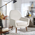 Astrid Mid Century Sea Oat Velvet Arm Chair Beige Foam Velvet