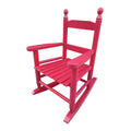 Children'S Rocking Rose Red Chair Indoor Or Outdoor Suitable For Kids Durable Rose Red Solid Wood