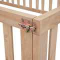 Full Size Wood Daybed Frame With Fence, Natural Old Sku:Wf289662Aam Natural Solid Wood