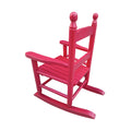 Children'S Rocking Rose Red Chair Indoor Or Outdoor Suitable For Kids Durable Rose Red Solid Wood