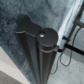 36 In. To 37 3 8 In. X 72 In Semi Frameless Pivot Shower Door In Matte Black With Clear Glass Matte Black Aluminium