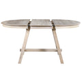 Wood Dining Table Round Extendable Dining Table For Dining Room Natural Wood Wash Natural Wood Wash Solid Wood