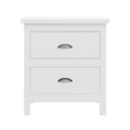 Versatile Solid Wood White Night Stand, Bedside Table, End Table, Desk With Drawers For Living Room, Bedroom White Solid Wood