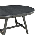 Wood Dining Table Round Extendable Dining Table For Dining Room Gray Gray Solid Wood