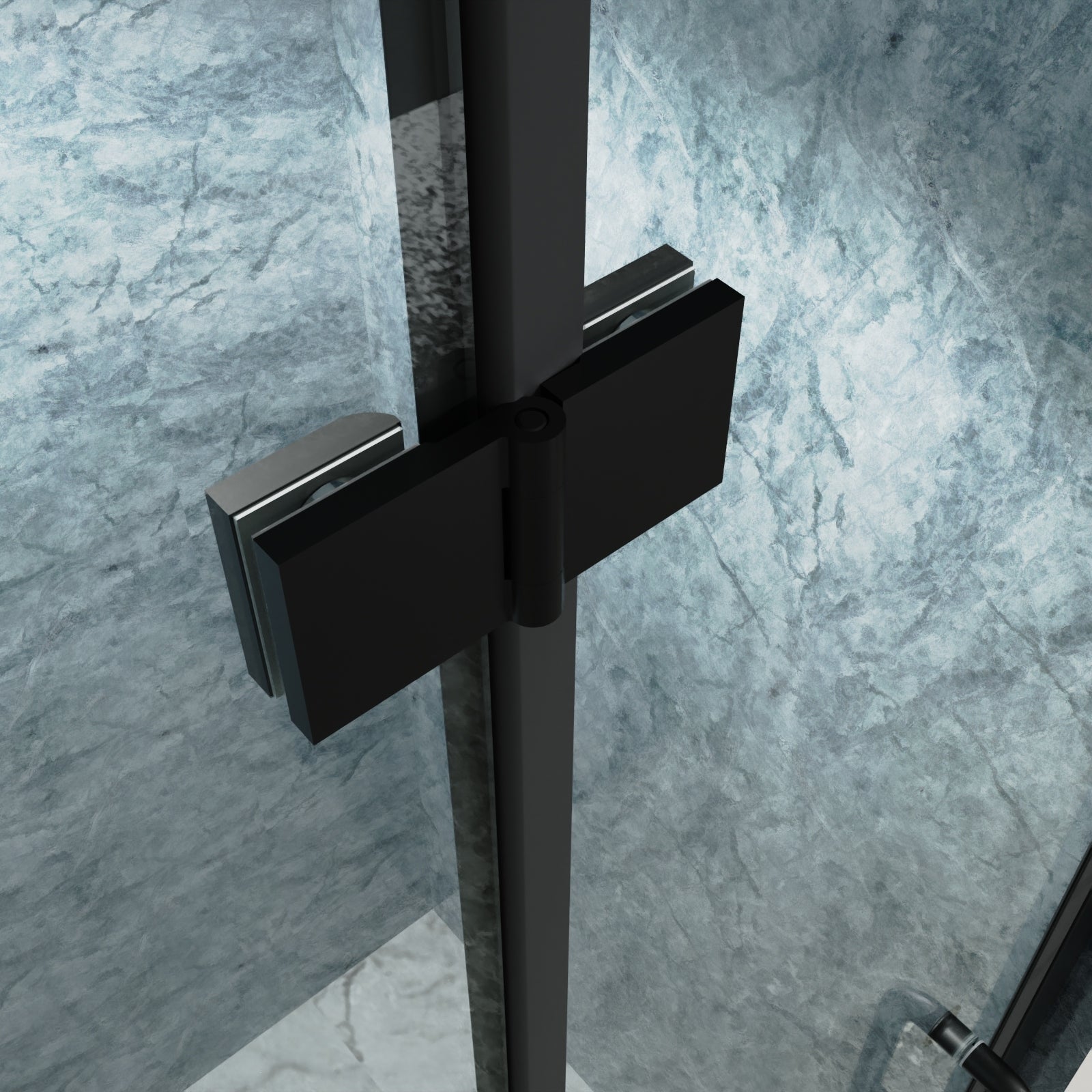 32 To 33 3 8 In. W X 72 In. H Bi Fold Semi Frameless Shower Doors In Matte Black With Clear Glass Matte Black Aluminium