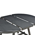 Wood Dining Table Round Extendable Dining Table For Dining Room Gray Gray Solid Wood