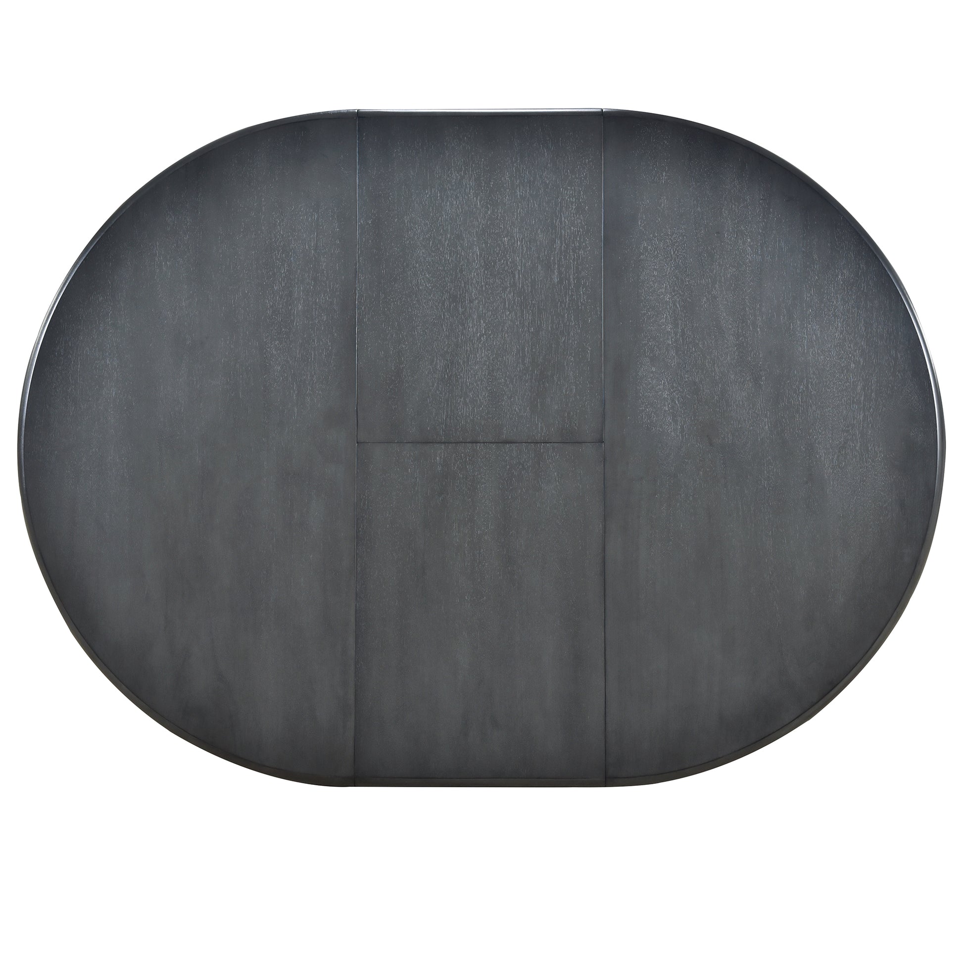 Wood Dining Table Round Extendable Dining Table For Dining Room Gray Gray Solid Wood