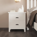 Versatile Solid Wood White Night Stand, Bedside Table, End Table, Desk With Drawers For Living Room, Bedroom White Solid Wood